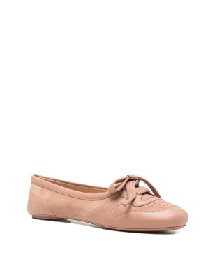Gianvito Rossi レースアップレザー バレエフラット - サムネイル2