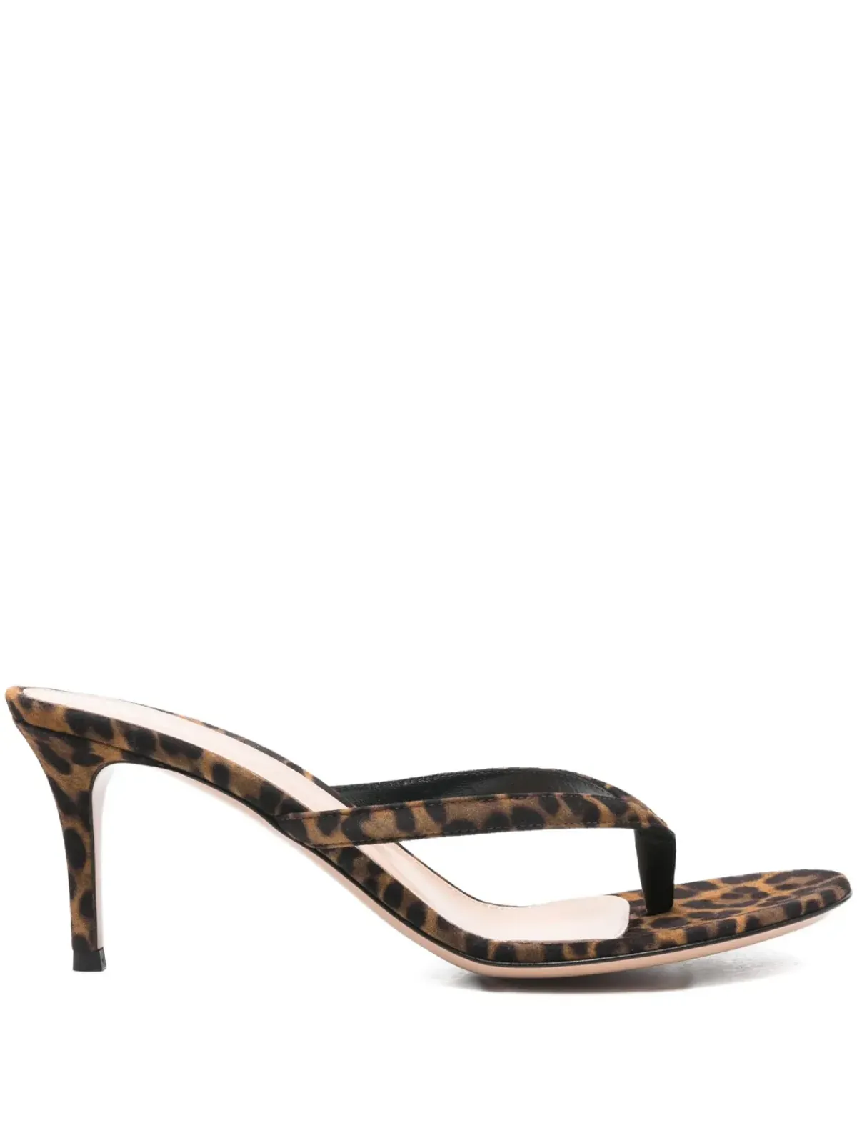 Gianvito Rossi カリプソ レオパード柄サンダル（ブラウン） - 画像1