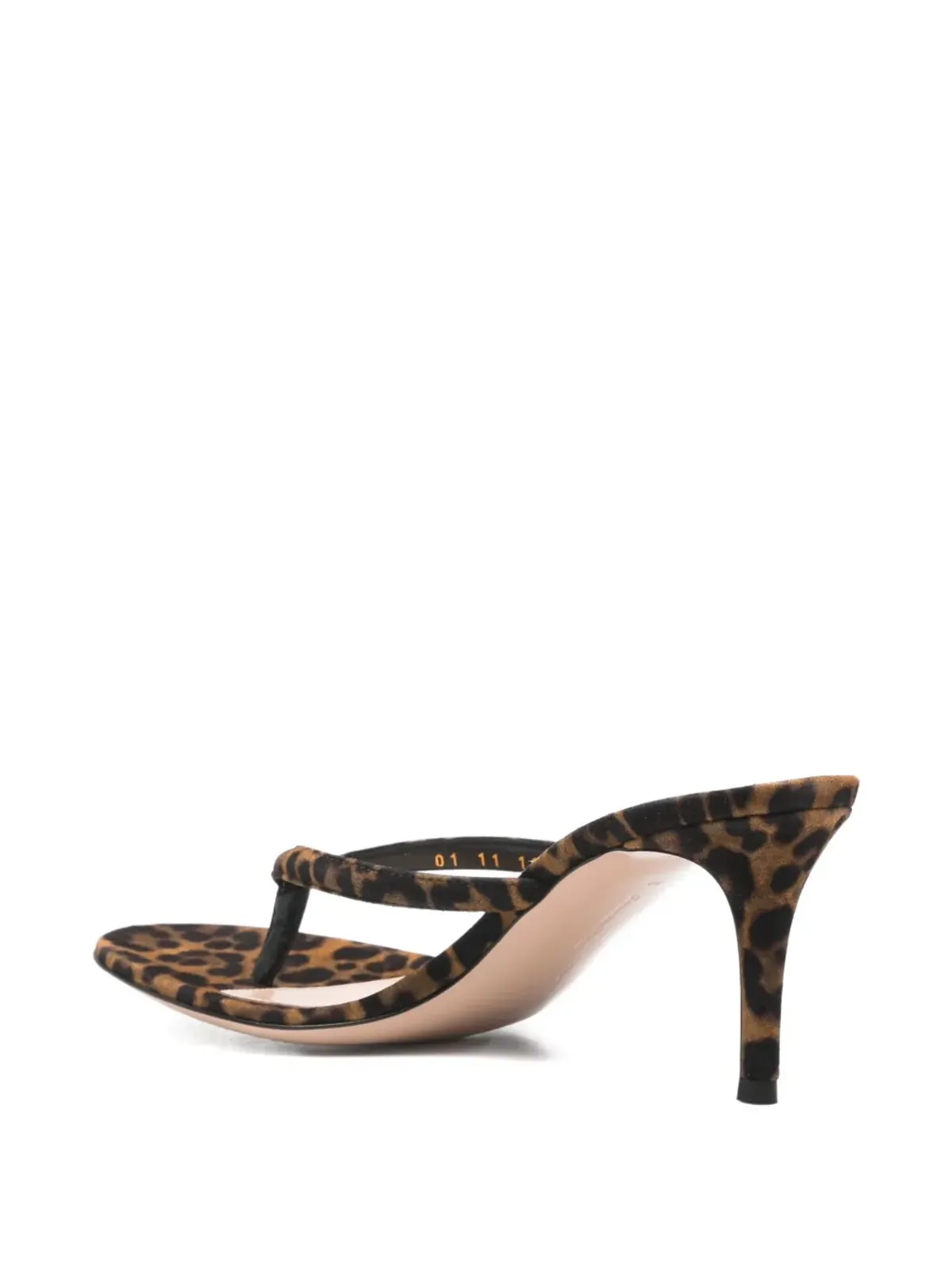 Gianvito Rossi カリプソ レオパード柄サンダル（ブラウン） - 画像3