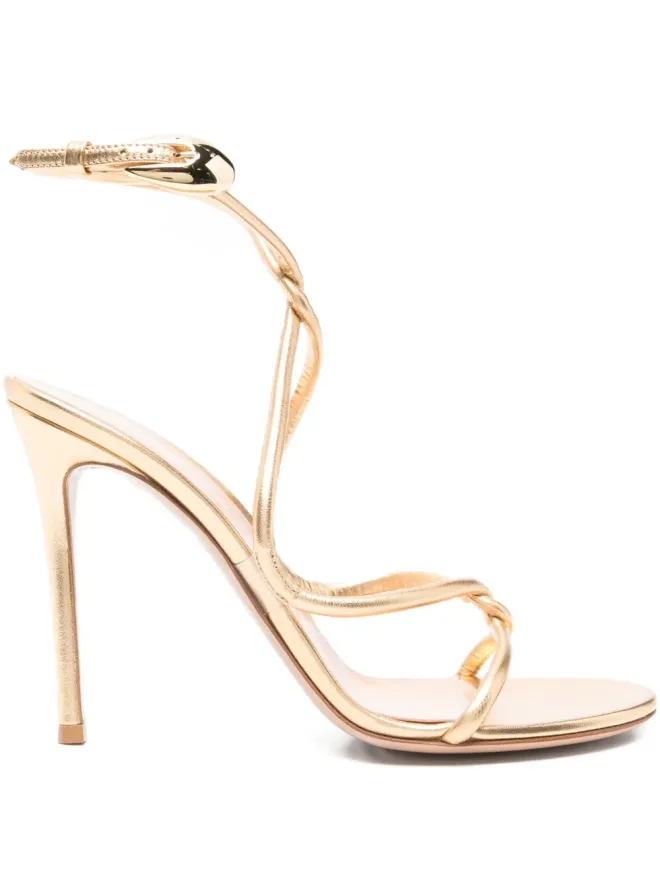 Gianvito Rossi Gianvito Rossi 105mmストラップレザーサンダル - ゴールドの商品画像