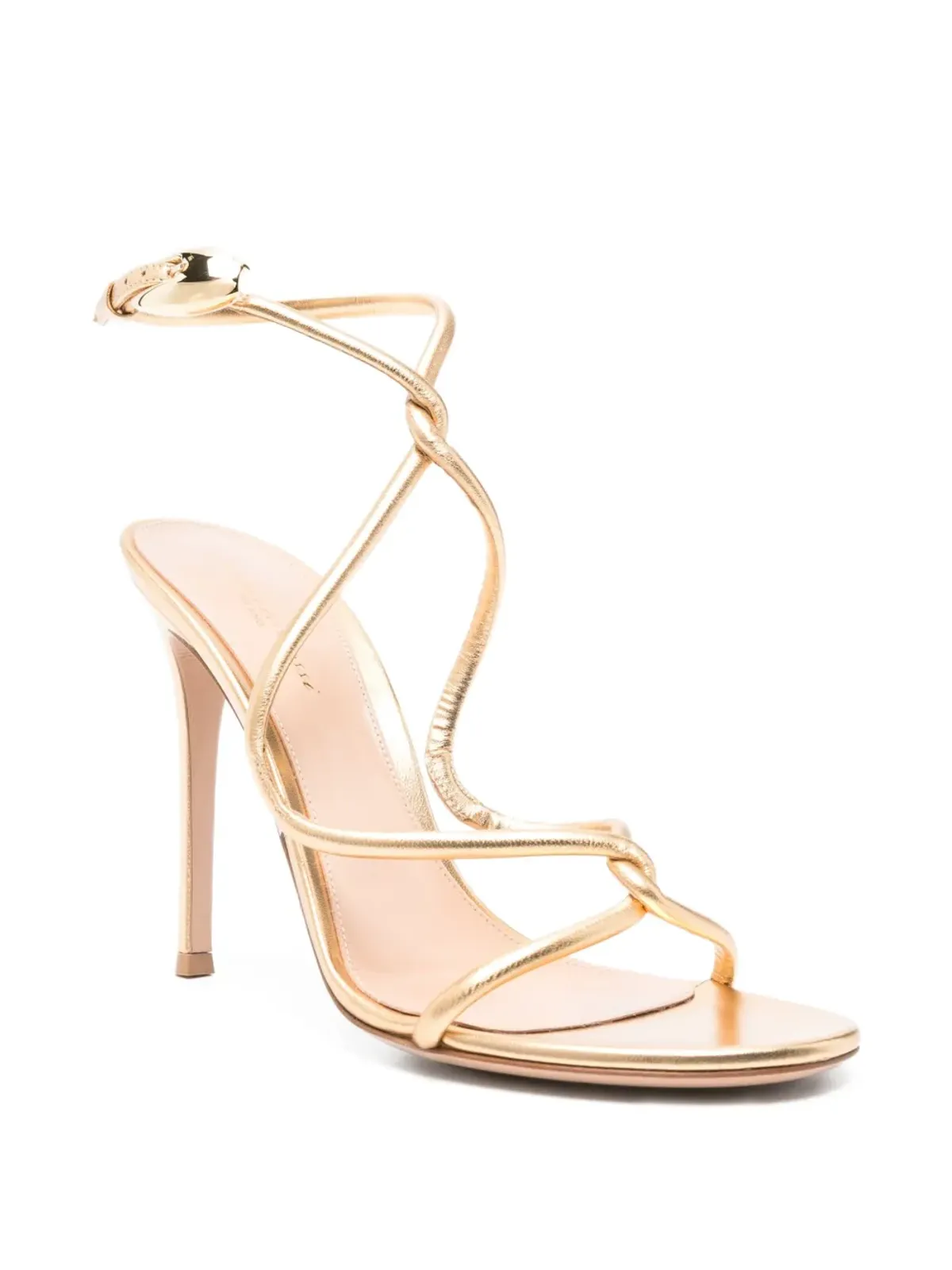 Gianvito Rossi 105mmストラップレザーサンダル - ゴールド - 画像2