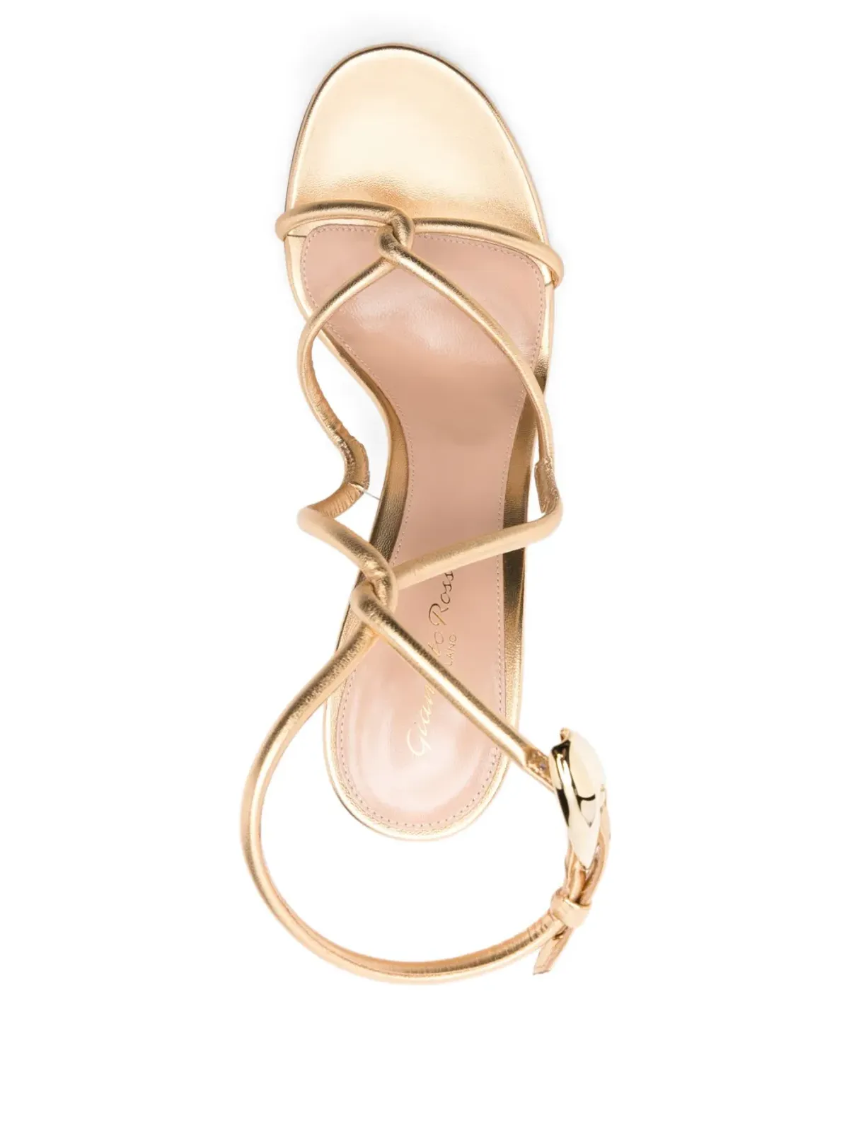 Gianvito Rossi 105mmストラップレザーサンダル - ゴールド - 画像4