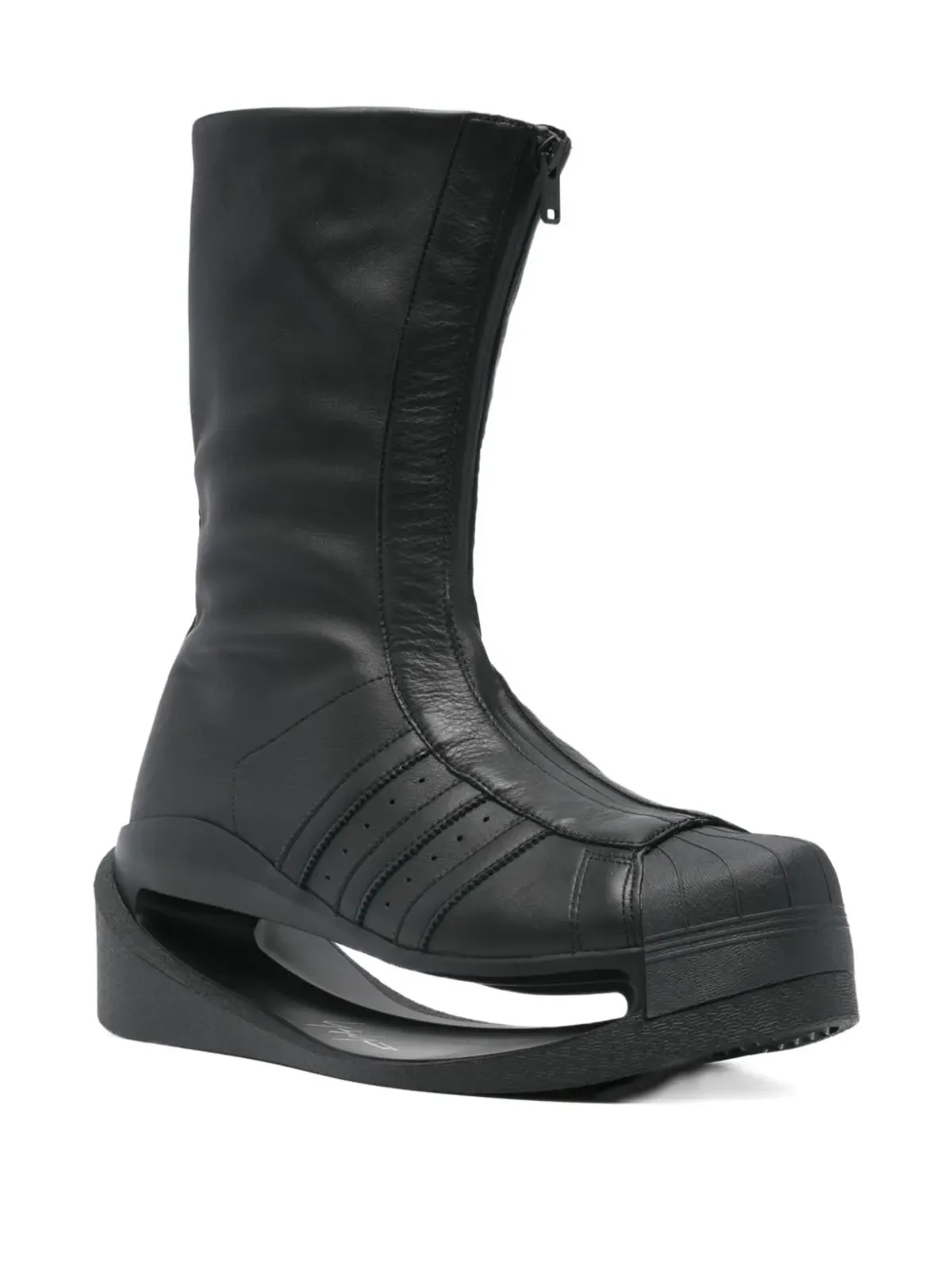 Y-3 ジップフロント・プラットフォームブーツ - 画像2