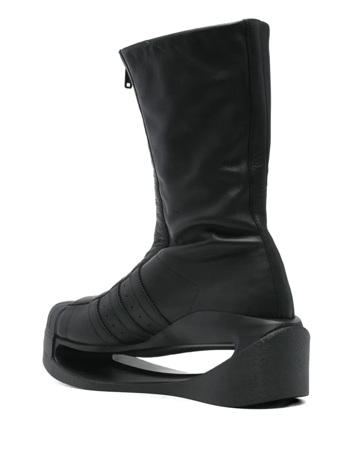 Y-3 ジップフロント・プラットフォームブーツ - 画像3