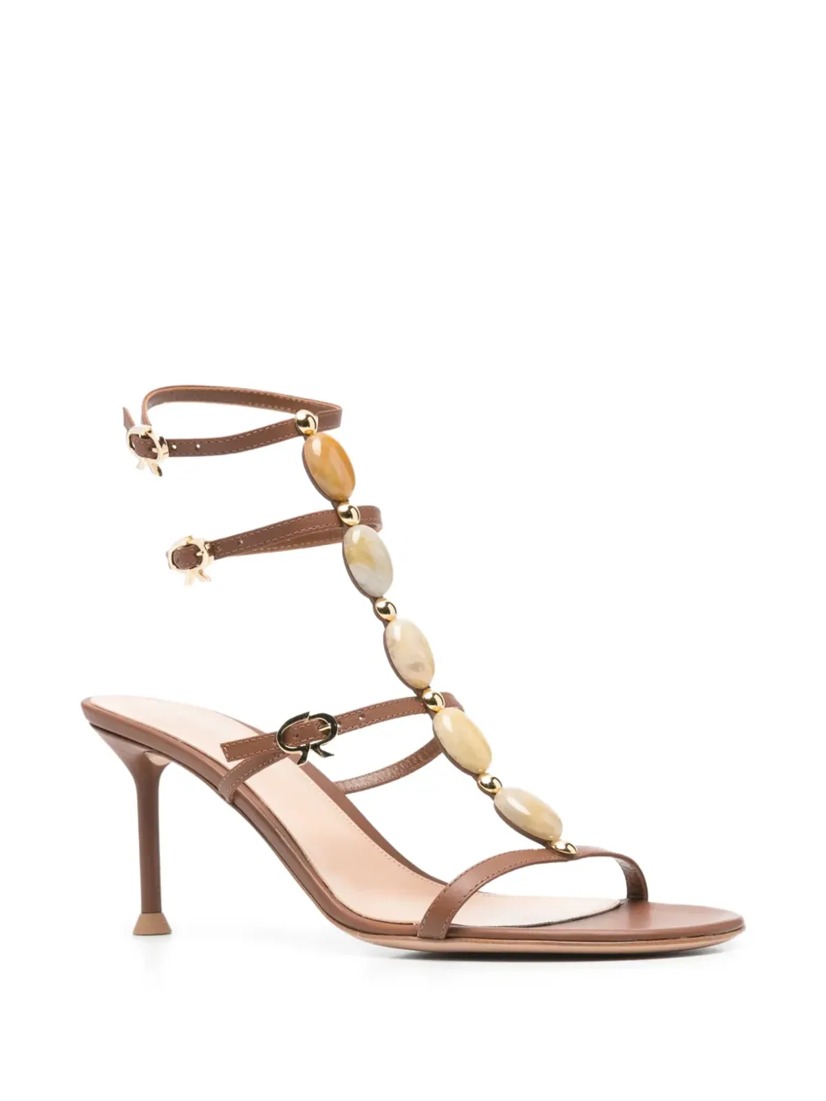 Gianvito Rossi ストーンディテール サンダル - 画像2