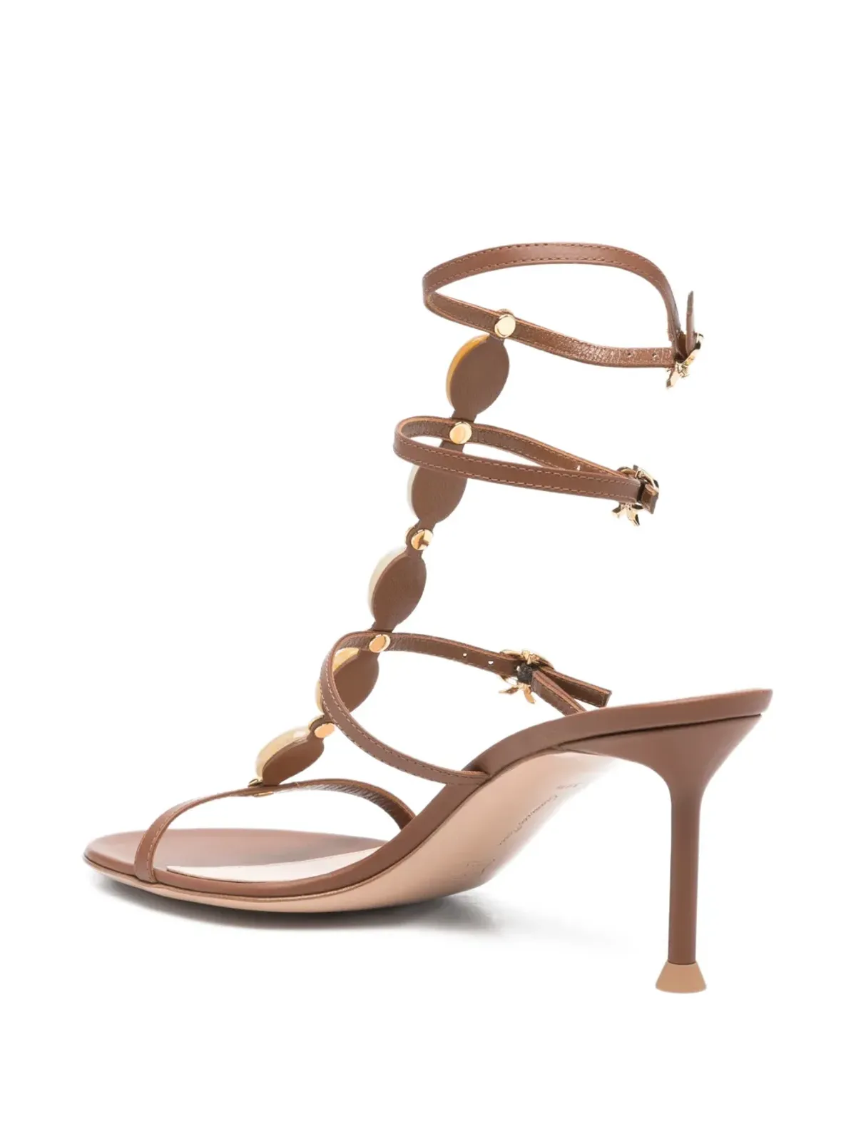 Gianvito Rossi ストーンディテール サンダル - 画像3