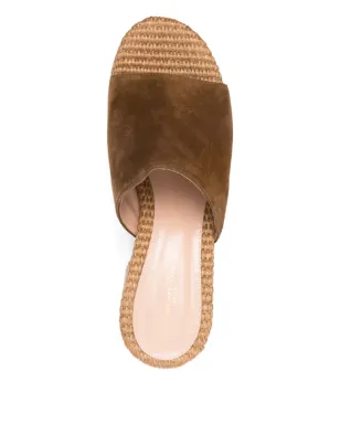 Gianvito Rossi プラットフォームスエードミュールサンダル - ブラウン - サムネイル4
