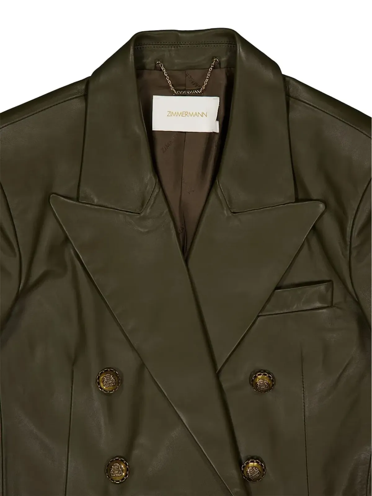ZIMMERMANN ダブルブレスト レザーブレザー - 画像3