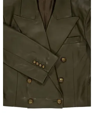 ZIMMERMANN ダブルブレスト レザーブレザー - サムネイル4