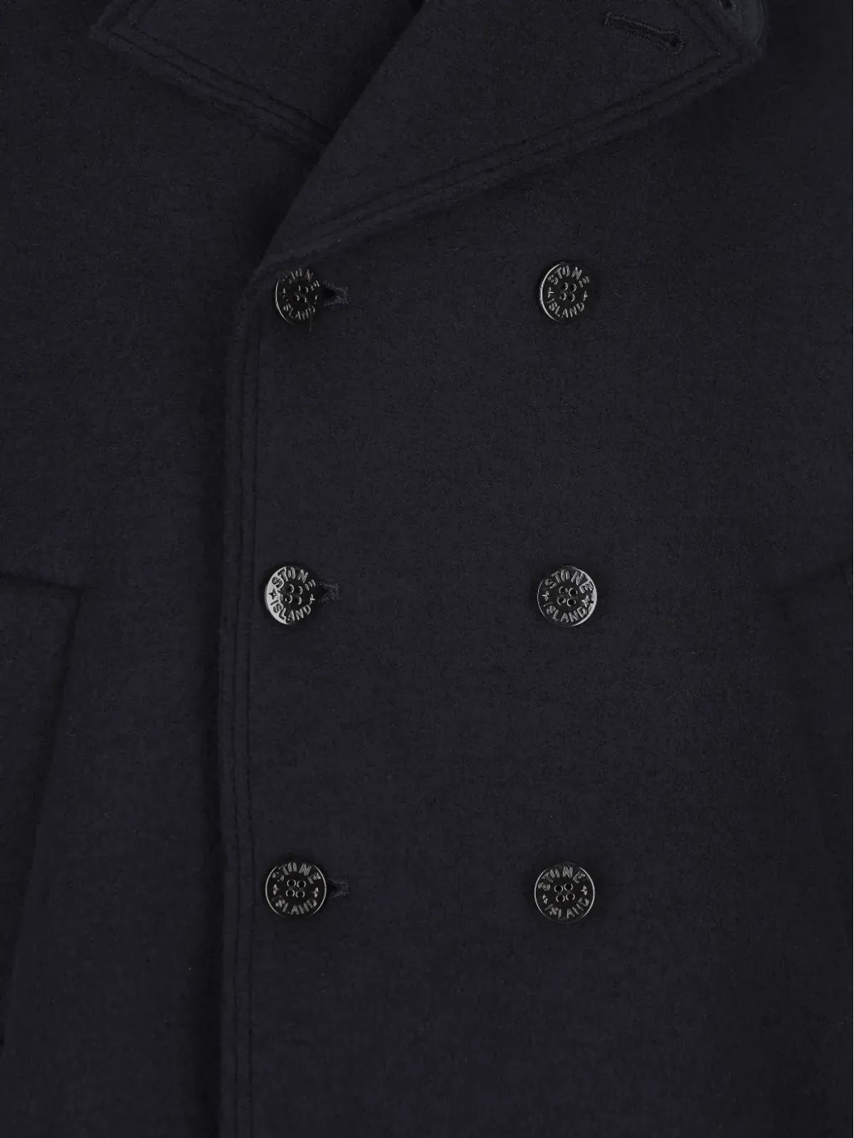 Stone Island ダブルブレスト ウール ピーコート - 画像3