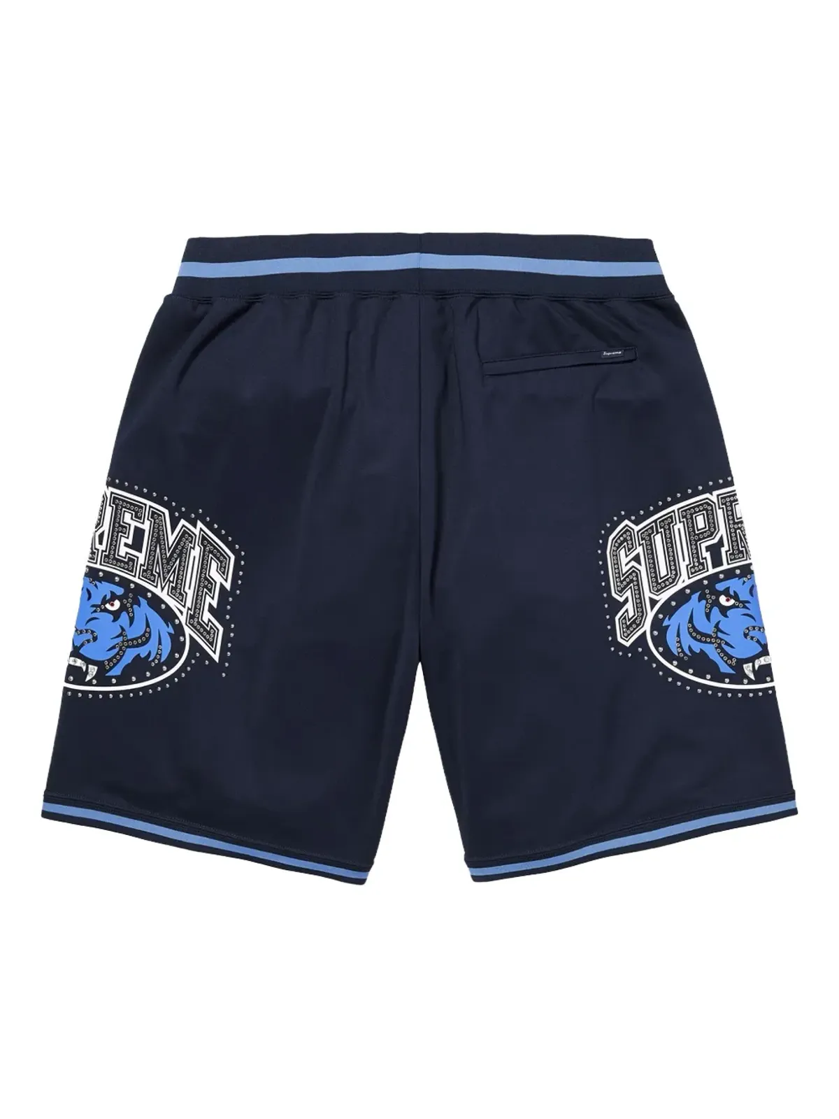 Supreme スタッズ付き SS25 ネイビー ショーツ - 画像2