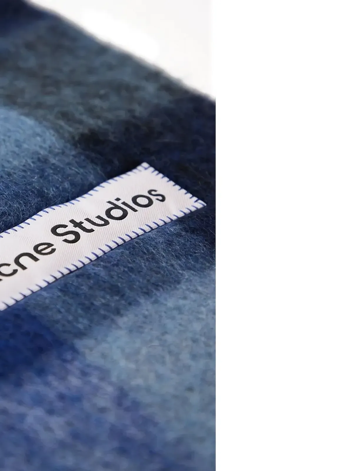 Acne Studios チェック柄フリンジストール - 画像2