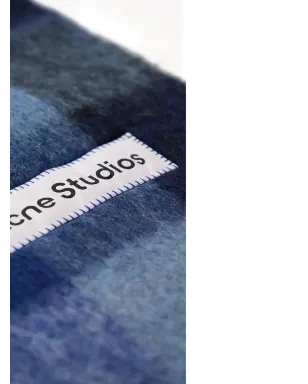 Acne Studios チェック柄フリンジストール - サムネイル2