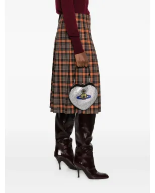 Vivienne Westwood ハート型クリスタル装飾クラッチバッグ - シルバー - サムネイル2