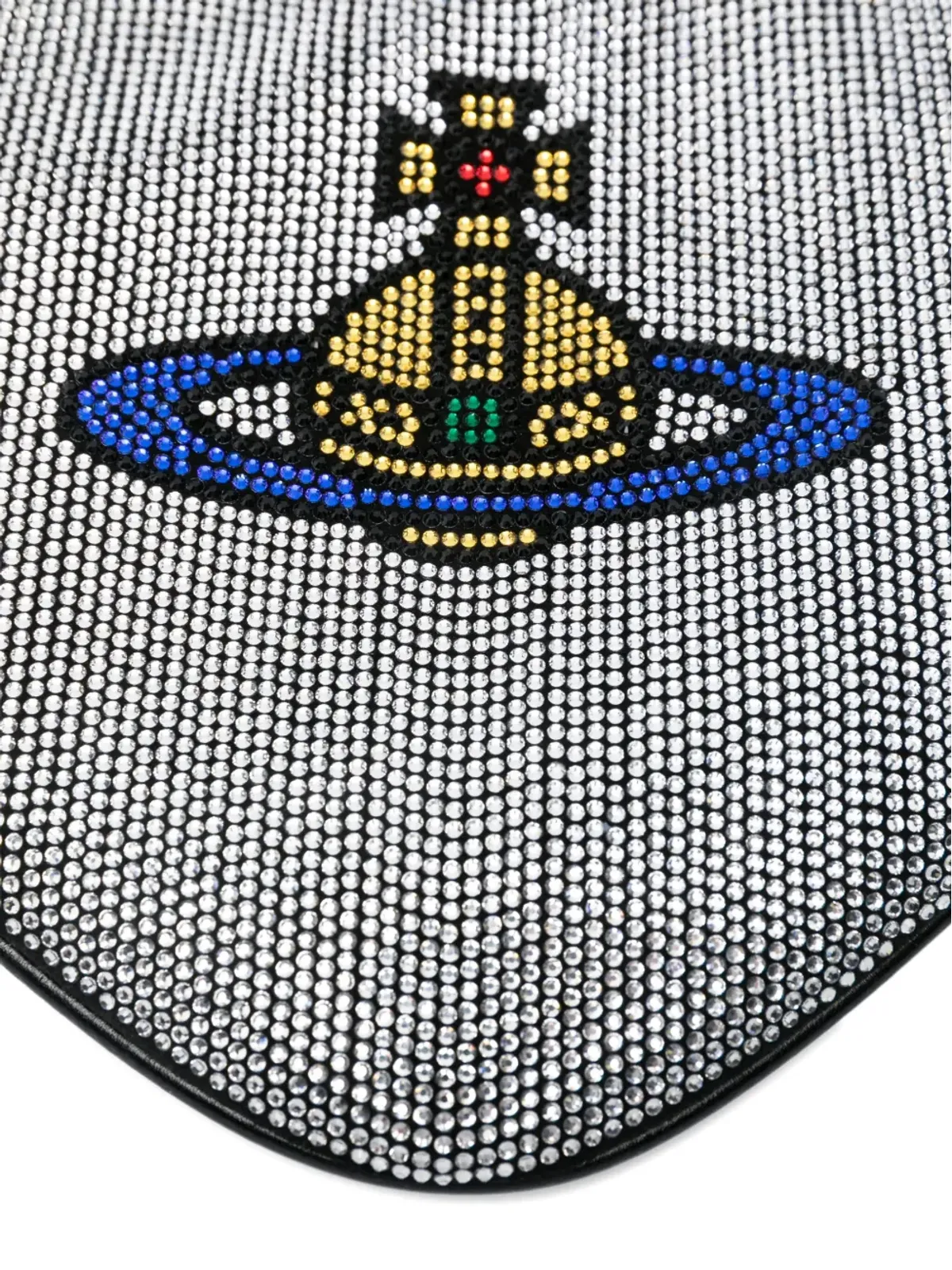 Vivienne Westwood ハート型クリスタル装飾クラッチバッグ - シルバー - 画像4