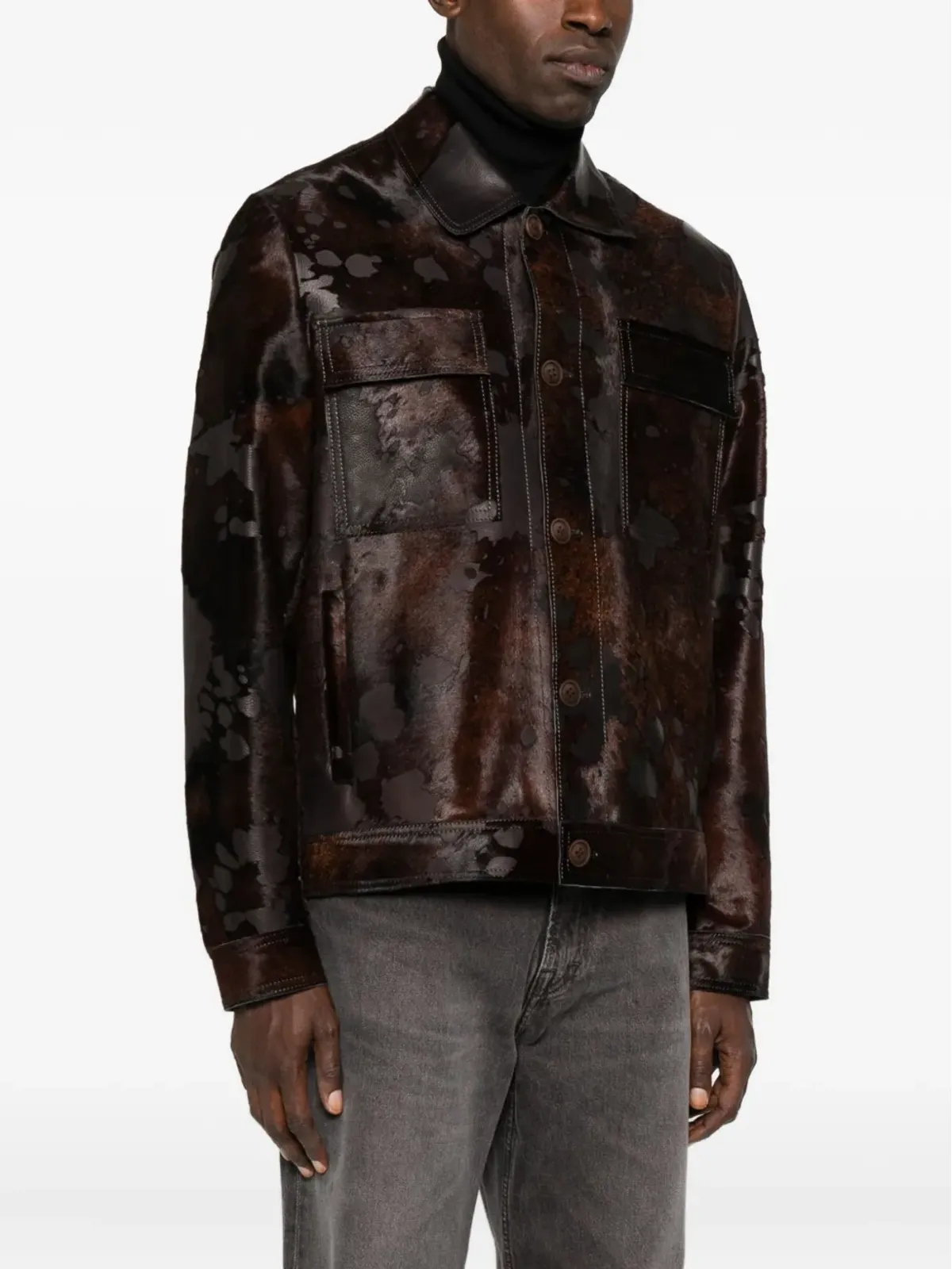 Salvatore Santoro パッチポケット スエード ジャケット - 画像3