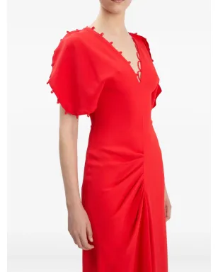 Victoria Beckham rouleaux-detail midi dress - サムネイル5