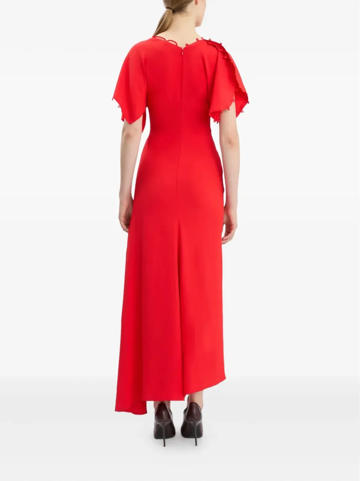 Victoria Beckham rouleaux-detail midi dress - 画像4