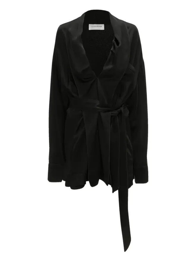Victoria Beckham Victoria Beckham ラップデザインミニドレスの商品画像