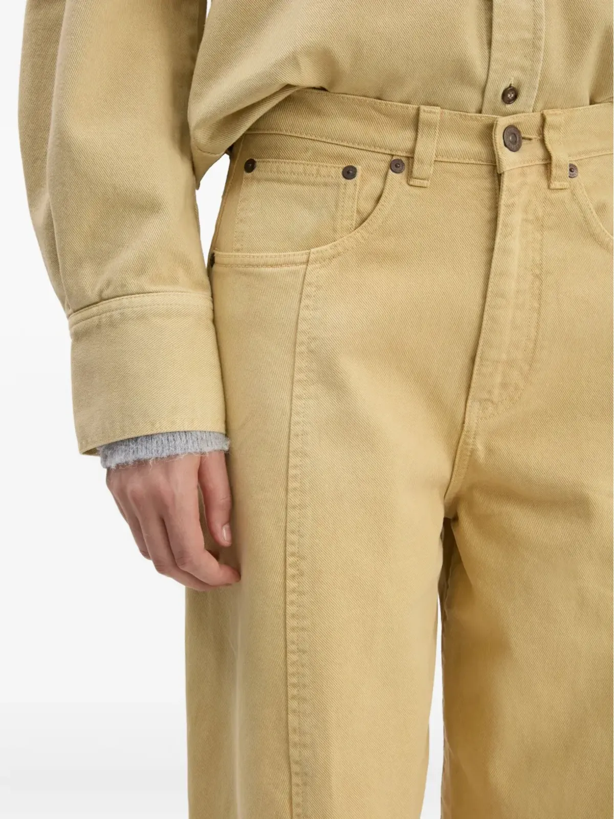 Victoria Beckham ボタンカフスシャツ - Yellow - 画像5