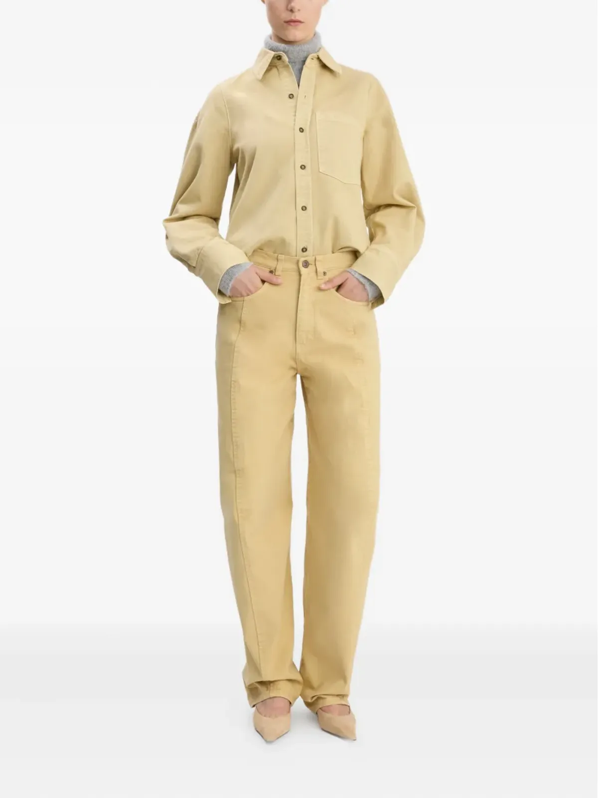 Victoria Beckham ボタンカフスシャツ - Yellow - 画像2