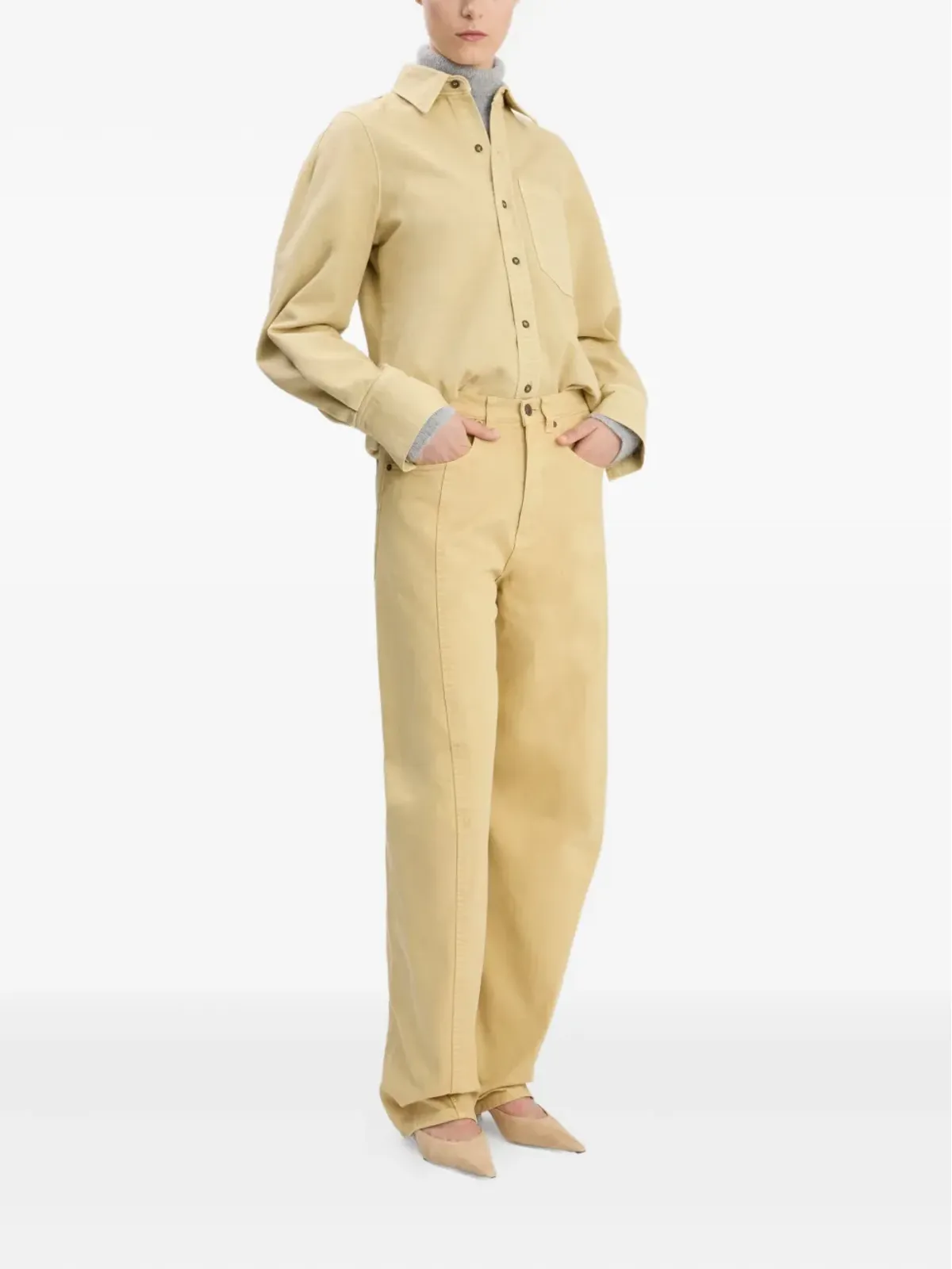 Victoria Beckham ボタンカフスシャツ - Yellow - 画像3