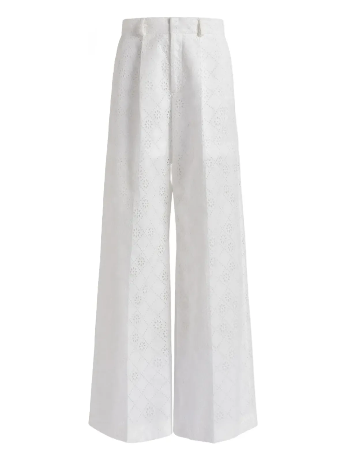 Alberta Ferretti アイレットパンツ - White - 画像1