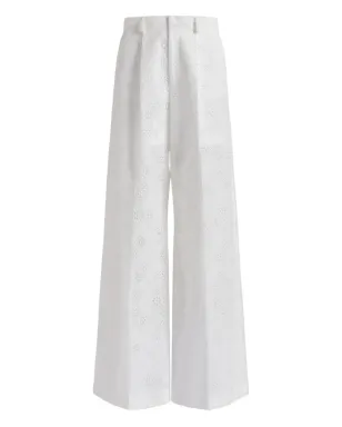 Alberta Ferretti アイレットパンツ - White - サムネイル1
