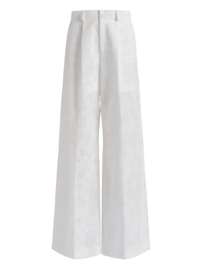 Alberta Ferretti Alberta Ferretti アイレットパンツ - Whiteの商品画像