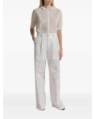Alberta Ferretti アイレットパンツ - White - サムネイル2