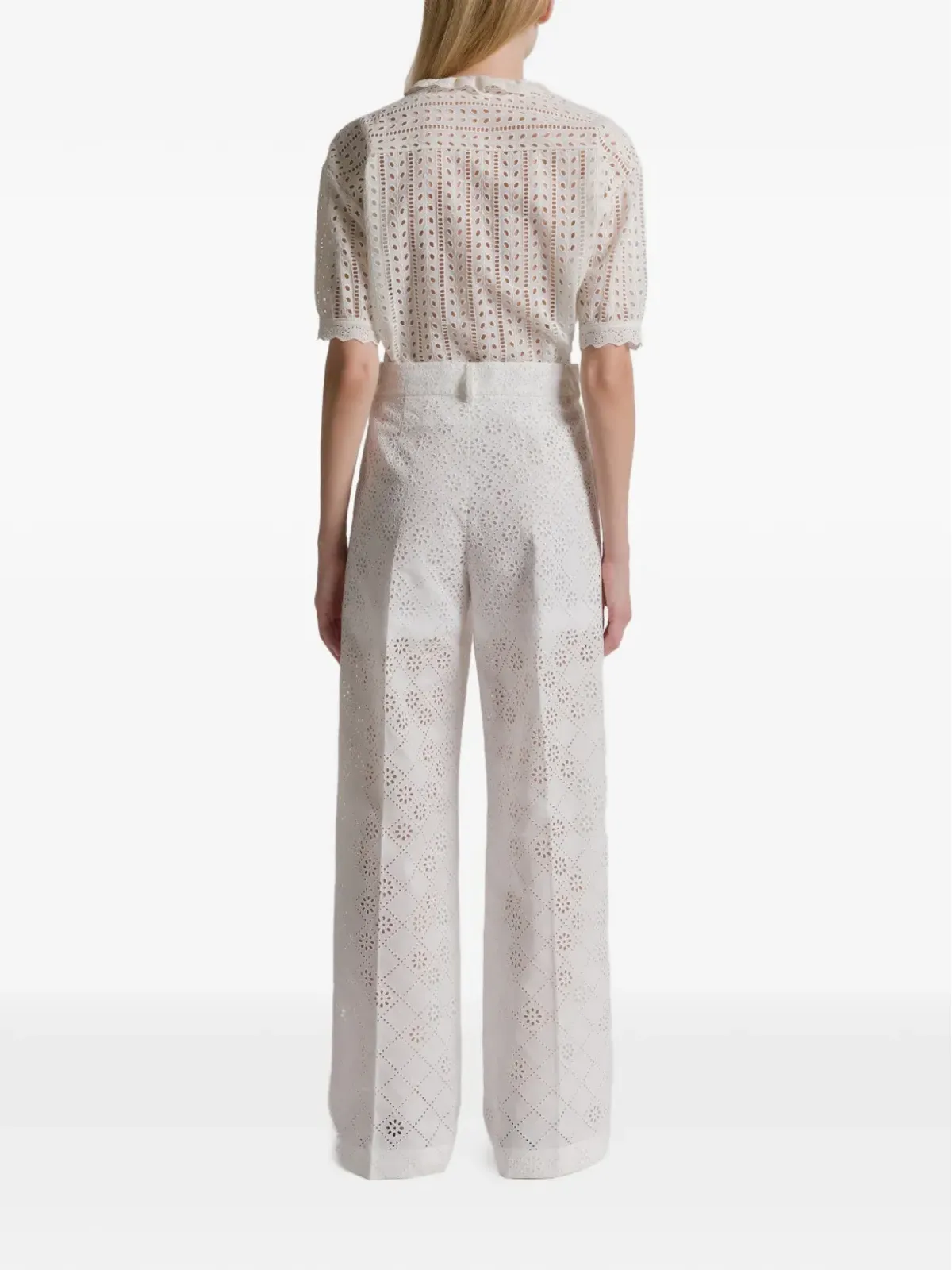 Alberta Ferretti アイレットパンツ - White - 画像3