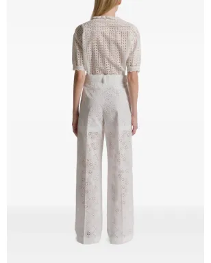 Alberta Ferretti アイレットパンツ - White - サムネイル3