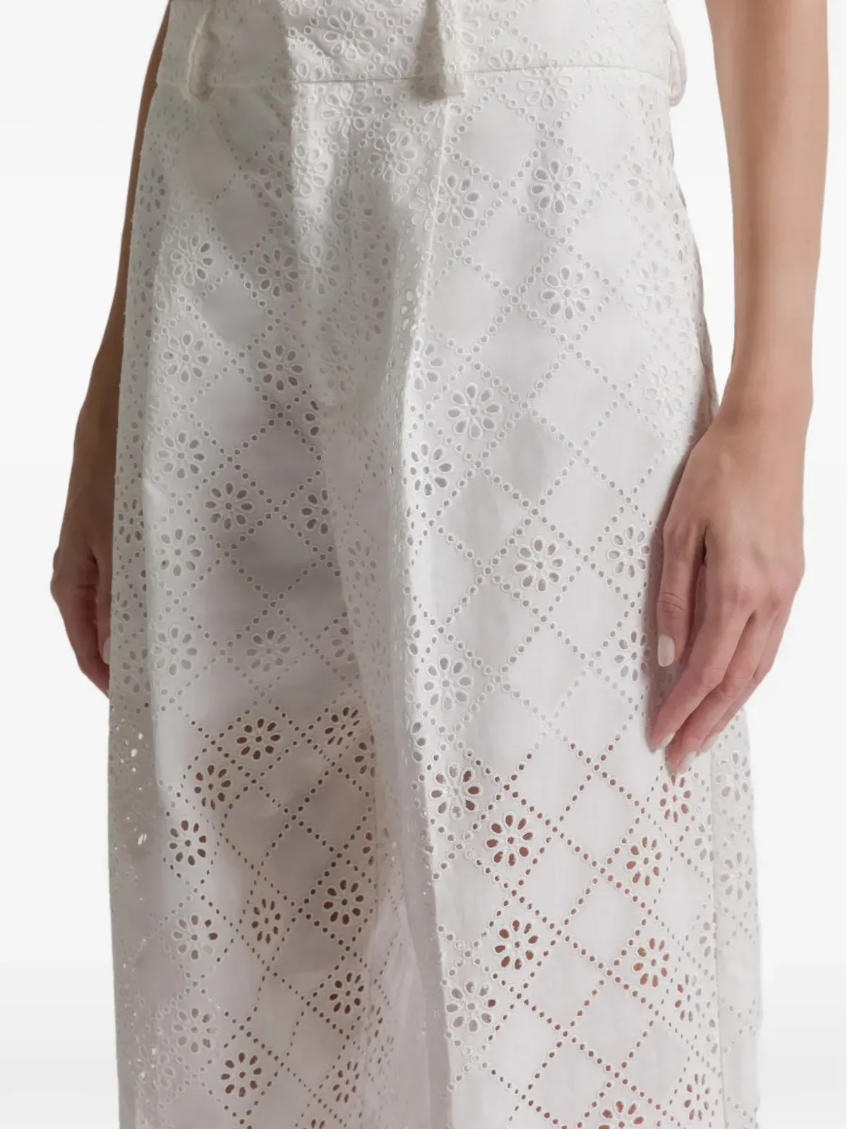 Alberta Ferretti アイレットパンツ - White - 画像4