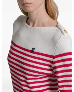 Alberta Ferretti ストライプ柄ボタン付きニットウェア - White - サムネイル4