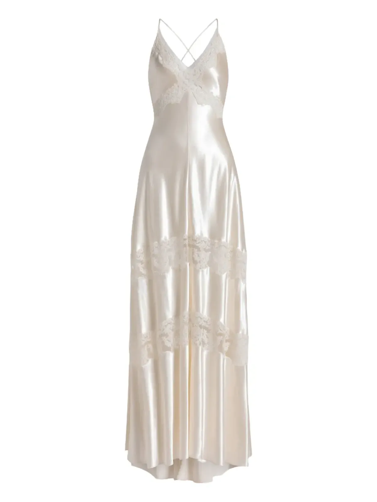 Alberta Ferretti レースパネルドレス - 画像1