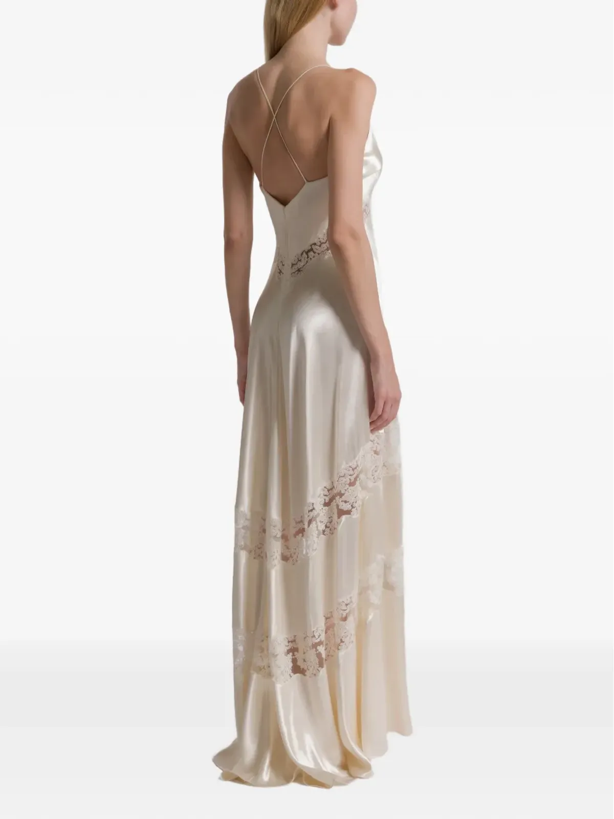 Alberta Ferretti レースパネルドレス - 画像3