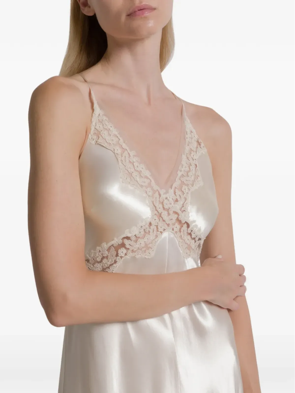 Alberta Ferretti レースパネルドレス - 画像4