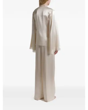 Alberta Ferretti レースVネック ブラウス - サムネイル3
