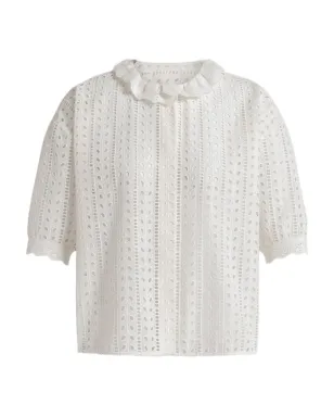 Alberta Ferretti フリルアイレットブラウス - サムネイル1