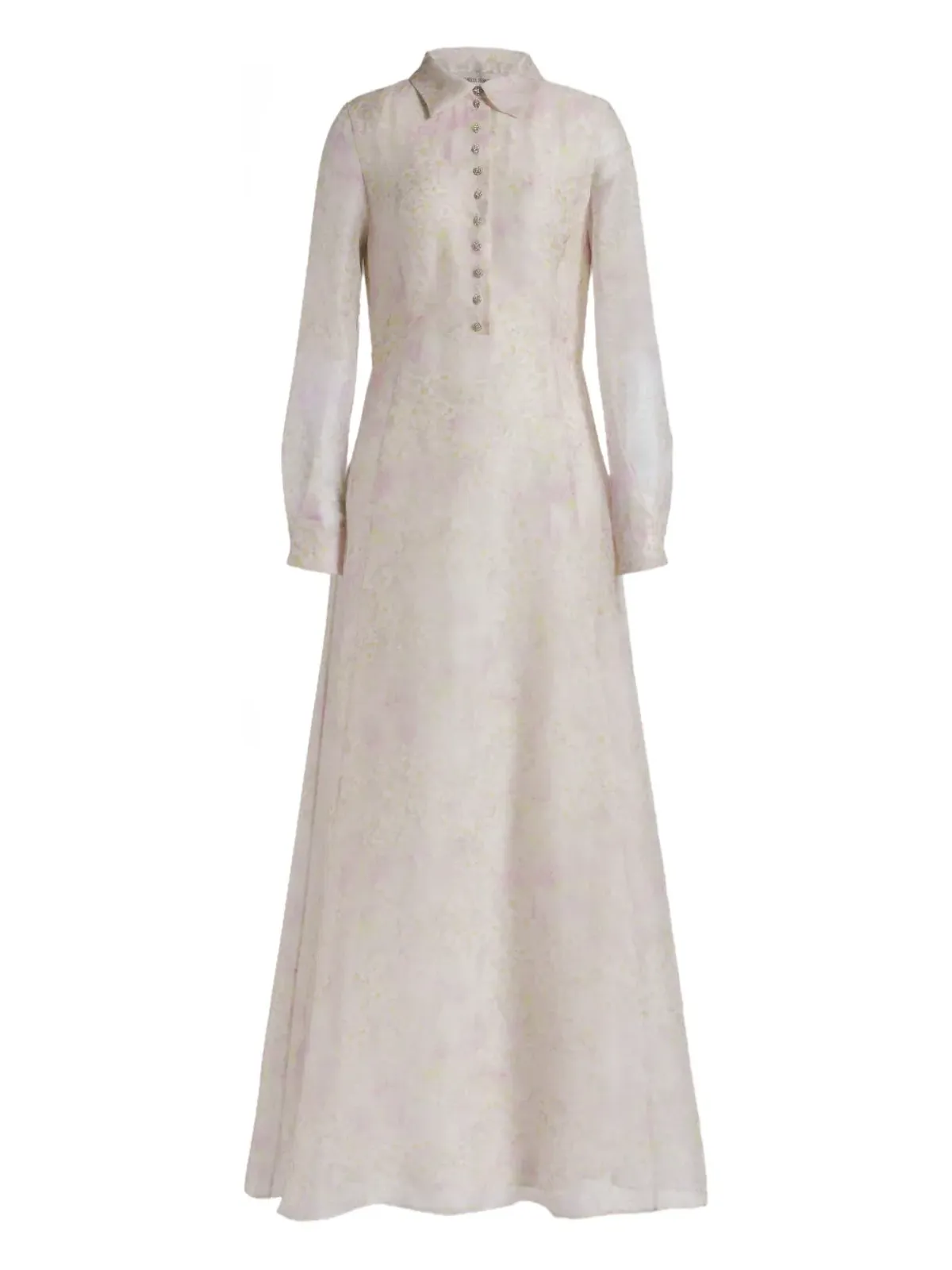 Alberta Ferretti ボタン付き花柄マキシドレス - 画像1