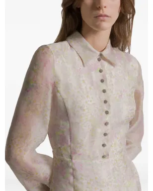 Alberta Ferretti ボタン付き花柄マキシドレス - サムネイル4