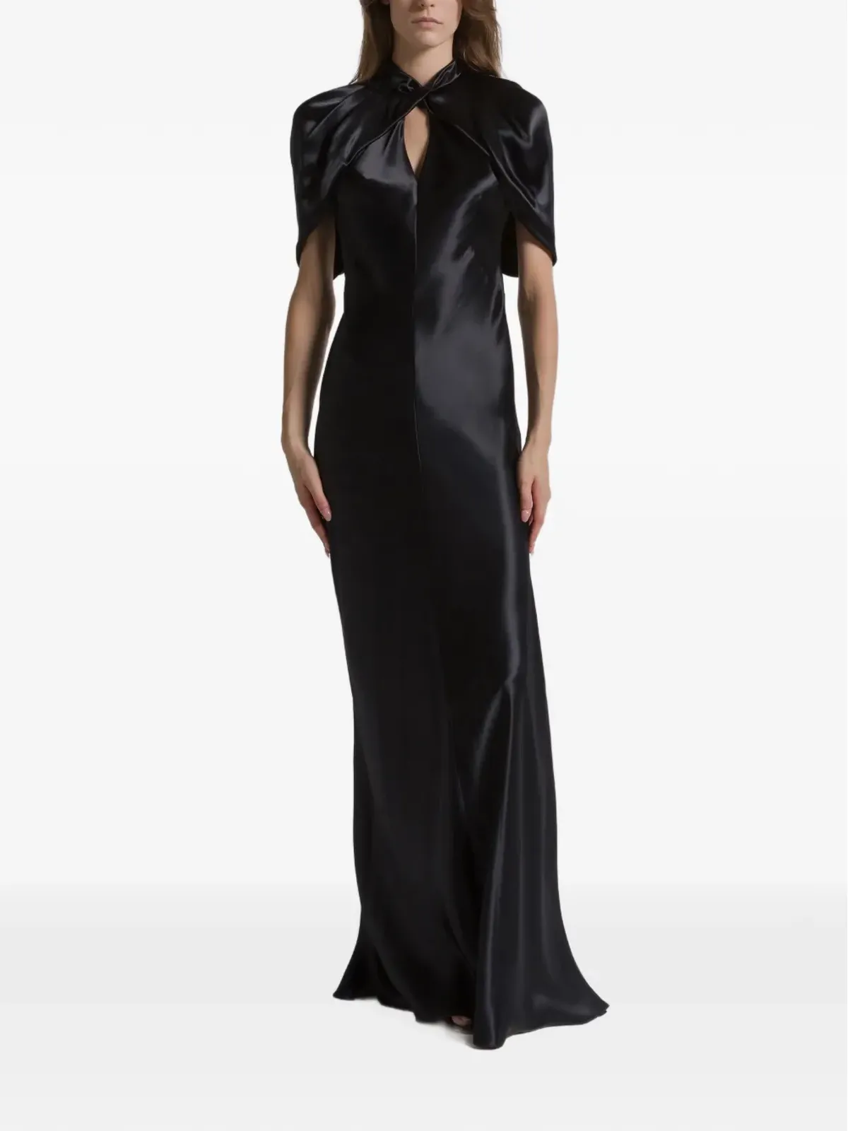 Alberta Ferretti タイ結び付きマキシドレス - 画像2