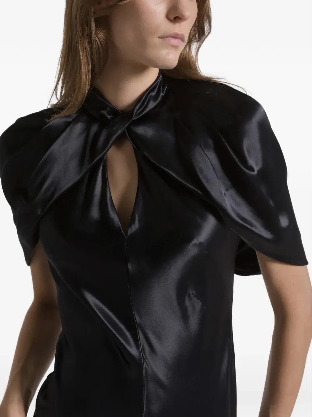 Alberta Ferretti タイ結び付きマキシドレス - 画像4