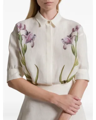 Alberta Ferretti 花柄プリントシャツ - サムネイル4