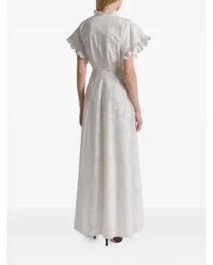 Alberta Ferretti アイレットのフリル付きマキシドレス - サムネイル3