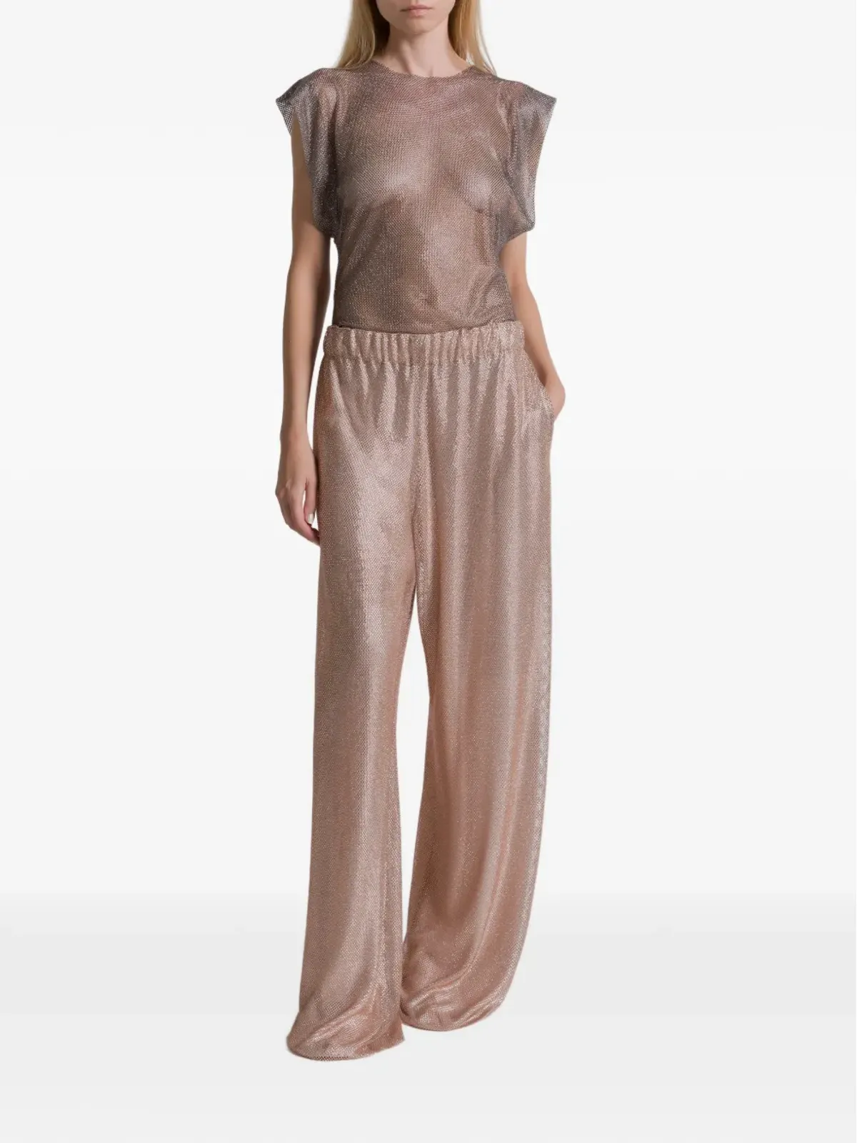 Alberta Ferretti エラスティックウェストバンド トラウザーズ - 画像2
