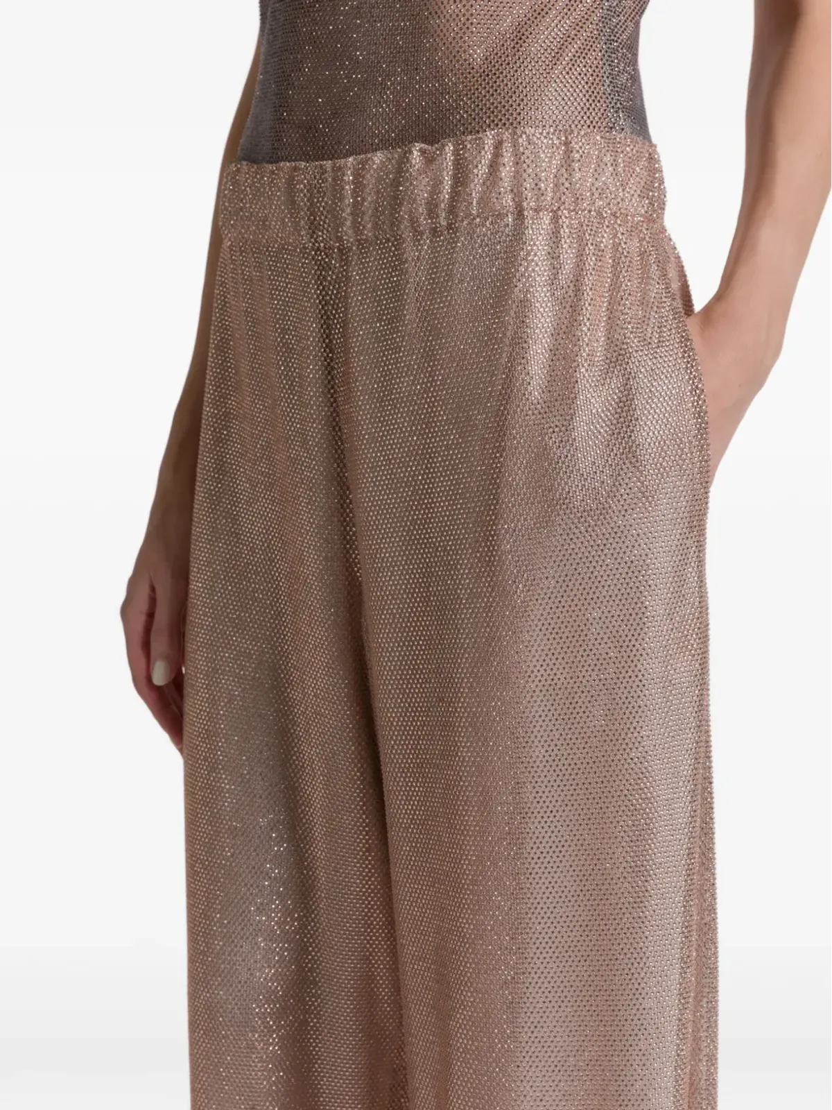 Alberta Ferretti エラスティックウェストバンド トラウザーズ - 画像4