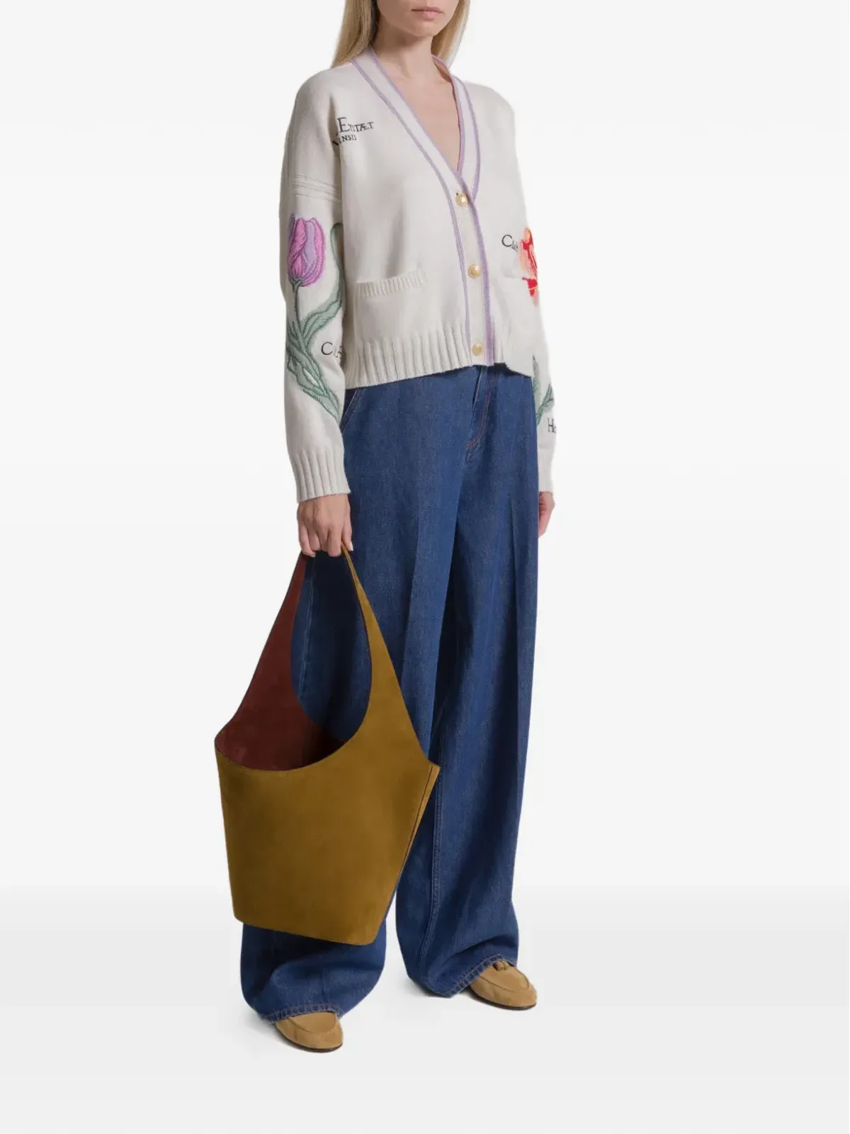 Alberta Ferretti 花柄刺繍カーディガン - 画像2