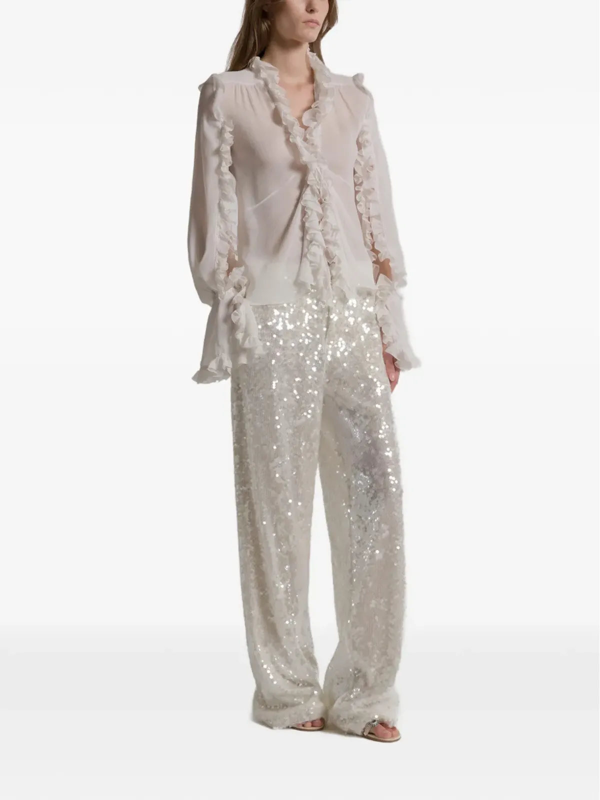 Alberta Ferretti スパンコールパンツ - 画像2