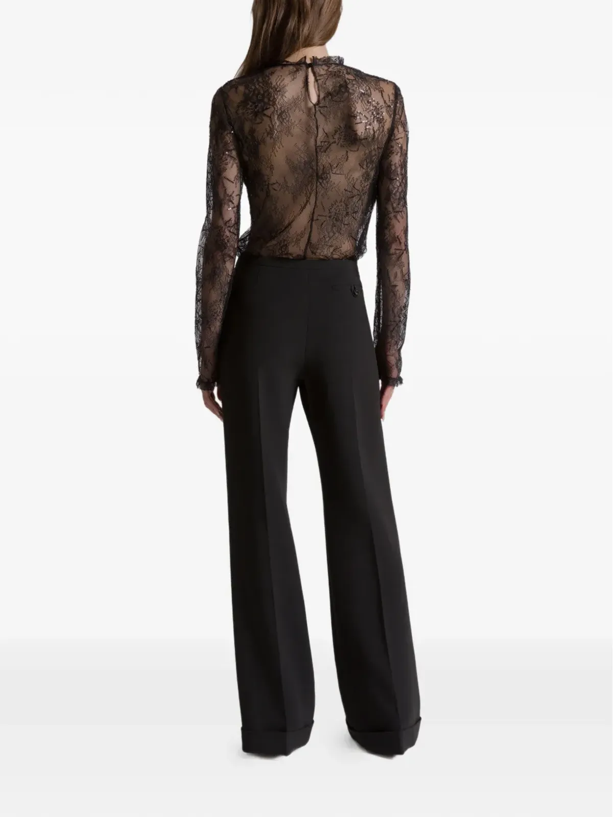 Alberta Ferretti レースとスパンコールのブラウス - 画像3